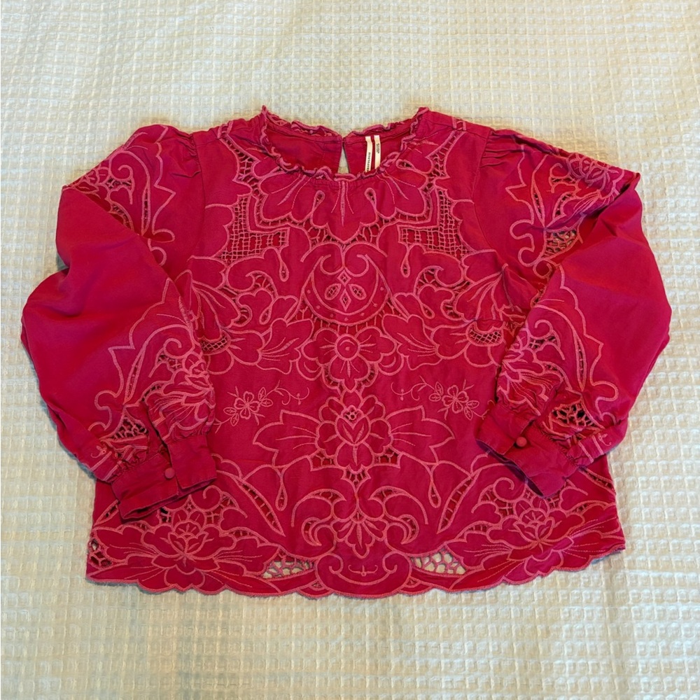 Anthropologie The Lainie Eyelet
Cutwork Blouse